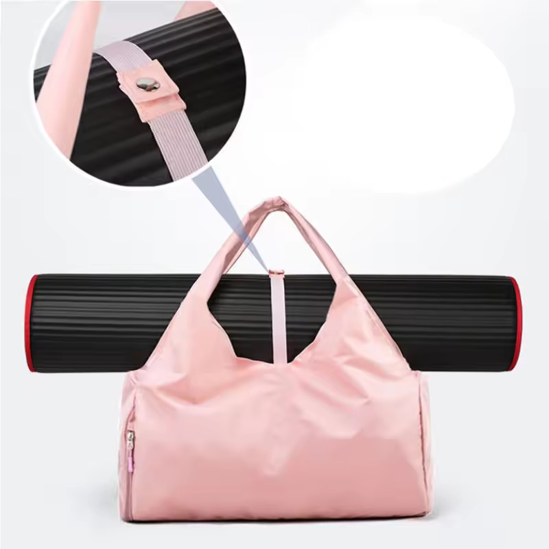 Bolso de la estera de la yoga del bolso del gimnasio de la yoga de las mujeres con la correa elástica exterior de la estera